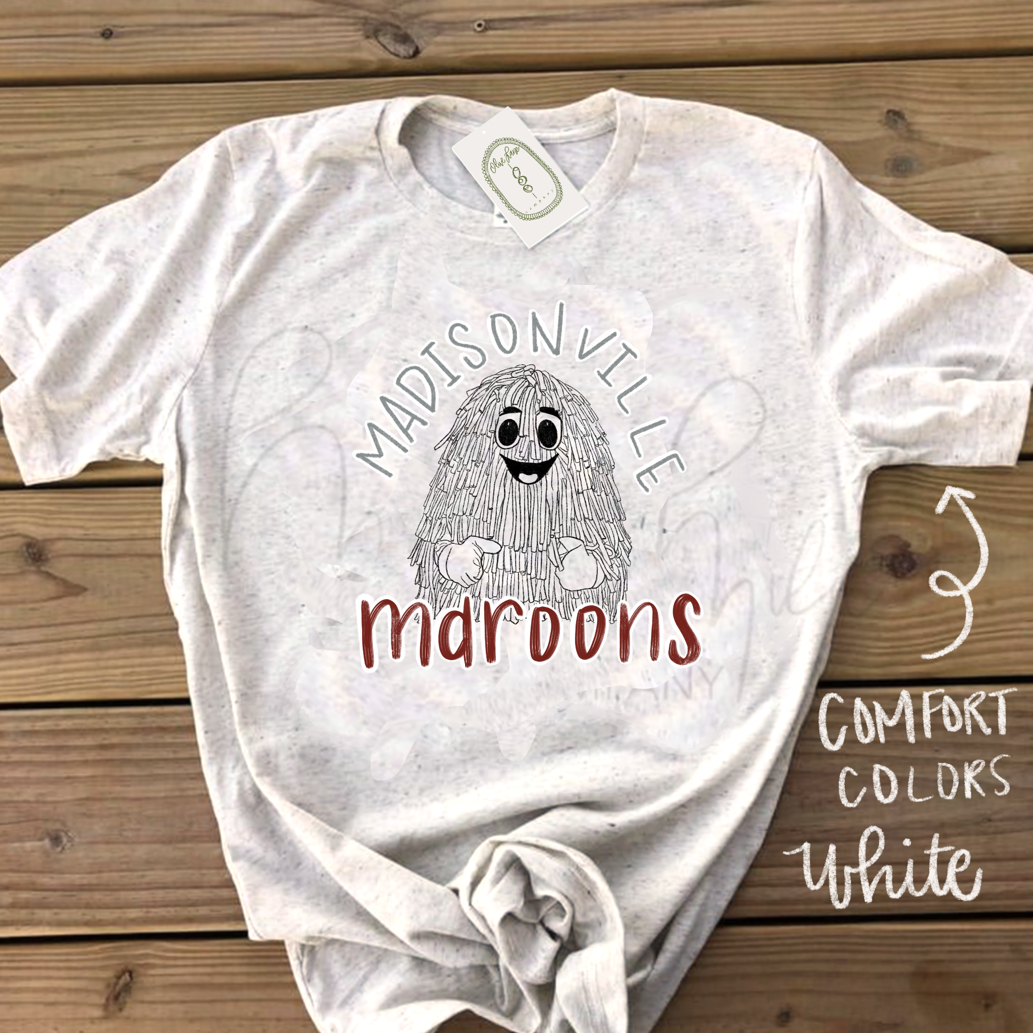 Maroon Mops Mascot Tee