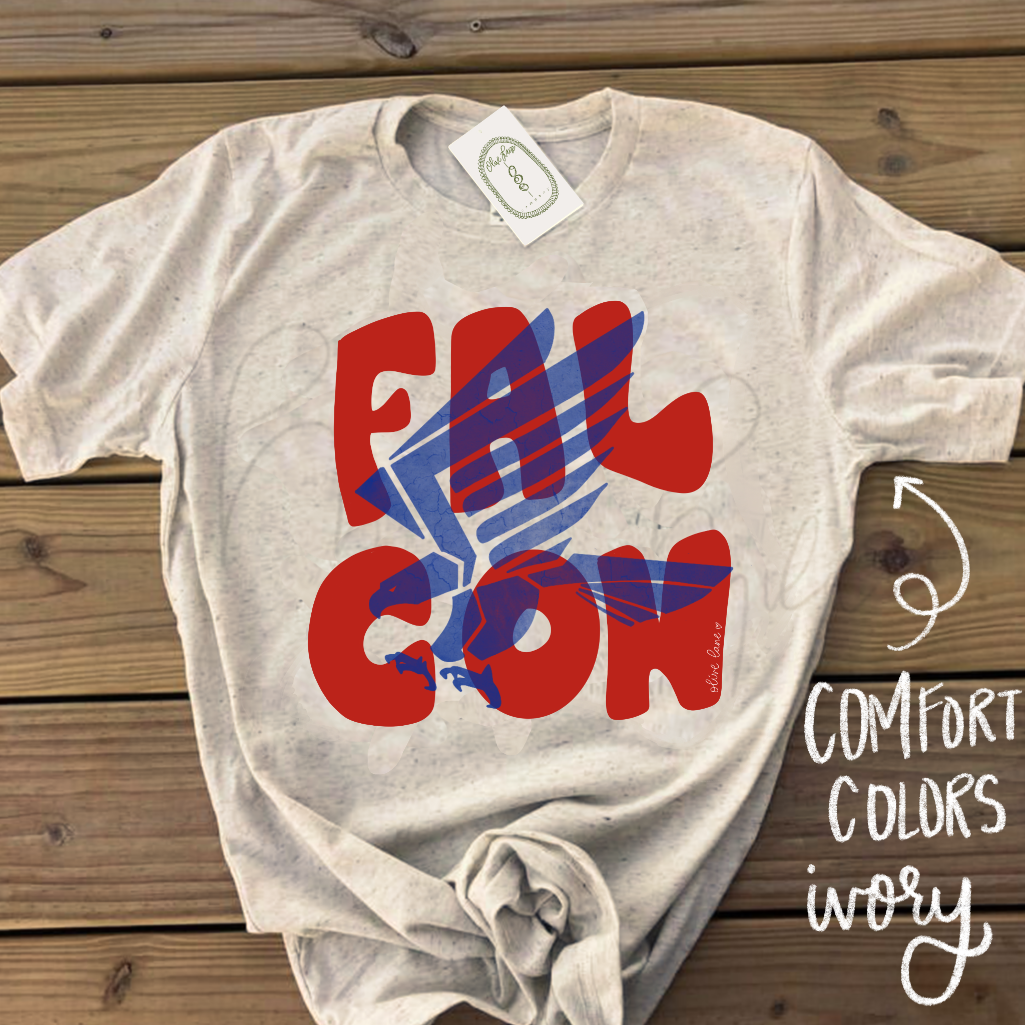 Falcons Mascot Outline Tee